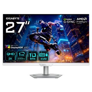 68,6cm/27" (2560x1440) GIGABYTE M27Q2 QD ICE WQHD SS IPS 1ms 200Hz HDMI DisplayPort USB-C USB HDR VESA Pivot