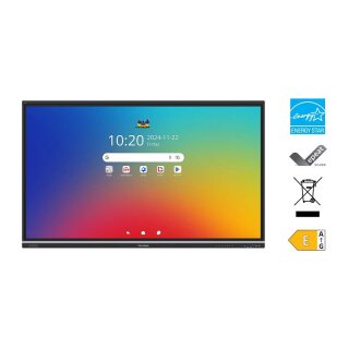 163,8cm/64,5" (3840x2160) ViewSonic IFP6551 16:9 4K TFT LCD 6,5ms HDMI DisplayPort USB-C USB LAN RS232 VESA Speaker Touch