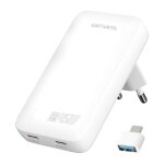 4smarts Netzladegert FlatPlug Slim Dual 45W GaN 2C. wei