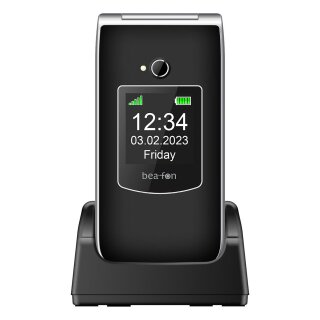 bea-fon Silver Line SL605 Feature Phone Dual-Sim black silver