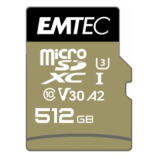 CARD Emtec m512GB UHS-I U3 V30 A2 SpeedIN Pro + Adapter