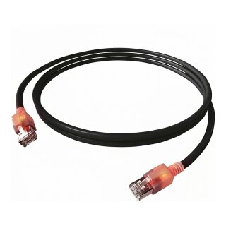 EasyLan DualBoot LED Patchkabel RJ45 S/FTP Cat.6A (Class EA), mit saCon Stecker, LSOH, schwarz, 2 m