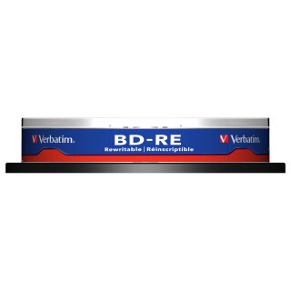 1x10 Verbatim BD-RE Blu-Ray 25GB 2x Speed, Cakebox
