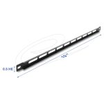 19" 0,5 HE Panel mit Kabelbinderbefestigung schwarz