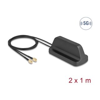 DELOCK 5G LTE GNSS WiFi 6 MIMO Antenne 2 x SMA Stecker 2,1 -