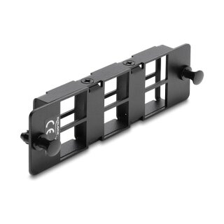 DELOCK Adapter Panel für Keystone Module 6 Port schwarz