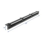 19" 1 HE Patchpanel 24 Port Cat.6 mit LED und...