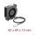 Radiallüfter / Lüftergebläse 12 V DC 60 x 60 x 15 mm mit 3-Pin Lüfteranschluss, schwarz