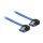 DELOCK Kabel SATA 6 Gb/s Buchse unten gewinkelt > SATA Buchse unten gewinkelt 20cm blau mit Goldclips
