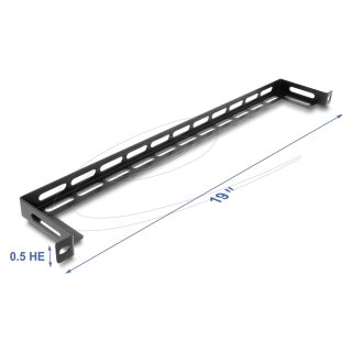Delock 19? 0,5 HE Panel L-Form 80 mm mit Kabelbinderbefestigung schwarz