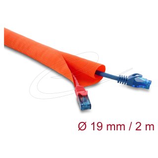 Delock Kabelschutzschlauch selbstschließend 2 m x 19 mm orange