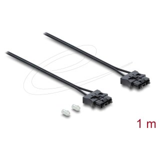 Delock LWL POF Kunststoff Servo Anschlusskabel Stecker zu Stecker Durchmesser 2,2 mm 1 m schwarz