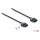 Delock LWL POF Kunststoff Servo Anschlusskabel Stecker zu Stecker Durchmesser 2,2 mm 1 m schwarz