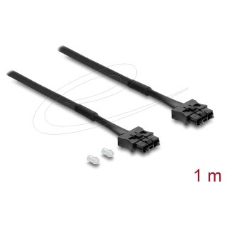 Delock LWL POF Kunststoff Servo Anschlusskabel Stecker zu Stecker Durchmesser 6,0 mm 1 m schwarz