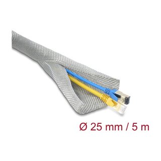 Geflechtschlauch zur EMV Abschirmung selbstschließend 5 m x 25 mm