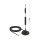 GSM Antenne Quadband SMA Stecker 5 dBi starr omnidirektional mit magnetischem Standfuß und Anschlusskabel RG-58 3 m outdoor schwarz
