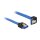 DELOCK Kabel SATA 6 Gb/s Buchse gerade > SATA Buchse unten gewinkelt 70cm blau mit Goldclips