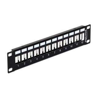 DELOCK 10 Keystone Patchpanel 12 Port M