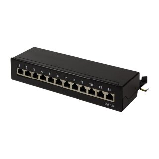 Patchpannel Desktop 12 Port Cat6 STP black LogiLink