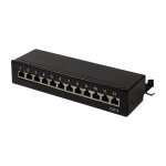 Patchpannel Desktop 12 Port Cat6 STP black LogiLink