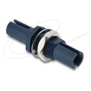 Delock LWL Kunststoff Kupplung HFBR 4515Z Simplex Buchse zu Simplex Buchse zur Panelmontage blau