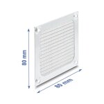 Delock Lüftergitter 80 x 80 mm Aluminium –...