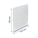 Delock Lüftergitter 120 x 120 mm Aluminium –...