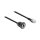 Kabel RJ12 Stecker zu RJ12 Buchse zum Einbau 50 cm schwarz