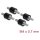 Delock Vibrationsdämpfer M4 x 0,7 mm D 10 x H 10 mm mit 2 x Außengewinde 4 Stück schwarz