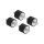 Delock Vibrationsdämpfer M6 x 1 mm D 20 x H 15 mm mit 2 x Außengewinde 4 Stück schwarz