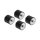 Delock Vibrationsdämpfer M6 x 1 mm D 25 x H 20 mm mit 2 x Außengewinde 4 Stück schwarz