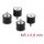 Delock Vibrationsdämpfer M5 x 0,8 mm D 20 x H 15 mm mit Innen und Außengewinde 4 Stück schwarz