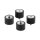 Delock Vibrationsdämpfer M6 x 1 mm D 30 x H 20 mm mit Innen und Außengewinde 4 Stück schwarz