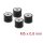 Delock Vibrationsdämpfer M5 x 0,8 mm D 20 x H 15 mm mit 2 x Innengewinde 4 Stück schwarz