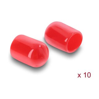 Delock Staubschutz für SMA Stecker 10 Stück Silikon rot