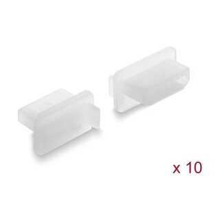 Delock Staubschutz für HDMI-A Buchse 10 Stück Silikon transparent