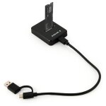 gembird Desktop-USB-Typ-C-M.2-SATA- Dockingstation, schw.