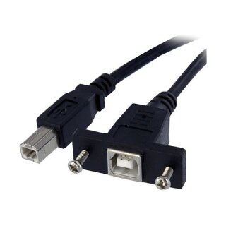 StarTech 3 ft Panel Mount USB Cable B to B - F/M