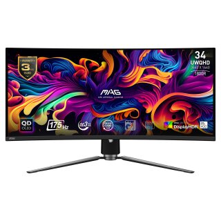 MSI Monitor MAG 341CQP QD-OLED QDOLED (9S6-3DD04T-001) (9S63DD04T001)