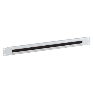 19" 1HE Kabeldurchfhrung mit Brstenleiste, RAL7035