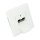 Netzwerkdose Cat. 6, 2xRJ45, geschirmt, UP, DESIGNFÄHIG, vertikale Kabelzuführung, signalweiß RAL9003, Good Connections®