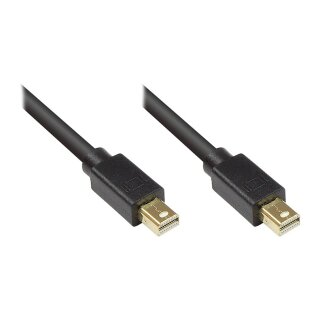 Connections Anschlusskabel Mini DisplayPort 1.2, Stecker beidseitig, vergoldet, schwarz, 1m