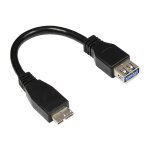 Adapterkabel USB 3.0 OTG (On-the-go), Stecker Micro B an...