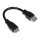 Adapterkabel USB 3.0 OTG (On-the-go), Stecker Micro B an Buchse A, schwarz, 0,1m, Good Connections®