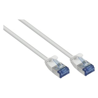Connections Patchkabel SlimLine, Cat.6A, U/FTP, PiMF, halogenfrei (LSZH), 500MHz, CU, weiß, 3m