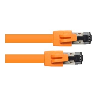RNS® Patchkabel Cat. 8.1, S/FTP, PiMF, halogenfrei (LSZH), 2000MHz, 40Gbit/s, orange, 1m, Good Connections®