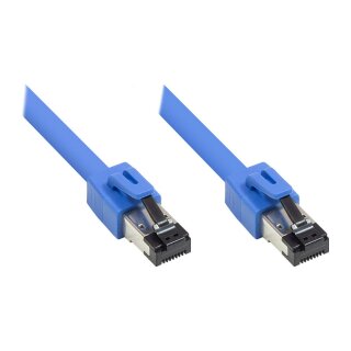 Connections Patchkabel Cat. 8.1, S/FTP, PiMF, halogenfrei (LSZH), 2000MHz, 40Gbit/s, blau, 0,5m