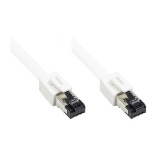 Connections Patchkabel Cat. 8.1, S/FTP, PiMF, halogenfrei (LSZH), 2000MHz, 40Gbit/s, weiß, 0,5m