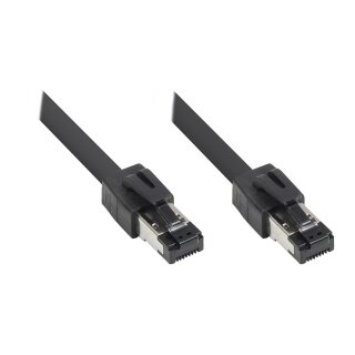 Connections Patchkabel Cat. 8.1, S/FTP, PiMF, halogenfrei (LSZH), 2000MHz, 40Gbit/s, schwarz, 0,5m
