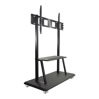 Techly ICA-TR31 TV-Standwagen 55-120" 150kg VESA 1000x600 Rollen Ablage Black